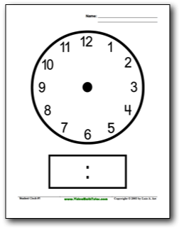 get free miscellaneous pdfs from the video math tutor blank analog clock